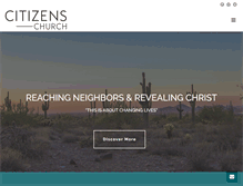 Tablet Screenshot of citizenschurchphoenix.org